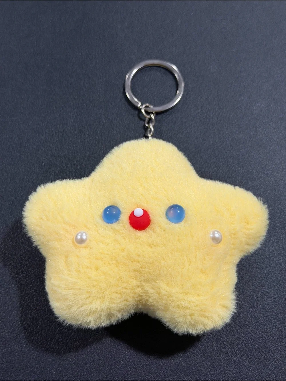 Yellow Star Plush Keychain - Cute Kids Accessory
